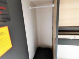 A wardrobe with hanging rail